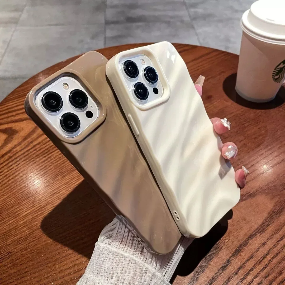 Soft Candy Wavy Pattern Phone Case For iPhone 17 16 11 12 13 14 15 Pro Max Xs Max XR 7 8 Plus 17Air Shockproof Bumper Cover