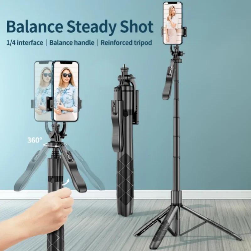 FANGTUOSI Wireless Selfie Stick Tripod 1530mm Foldable Monopod for Gopro Action Cameras Smartphones iPhone 13 14 Xiaomi phone tripod selfie stick