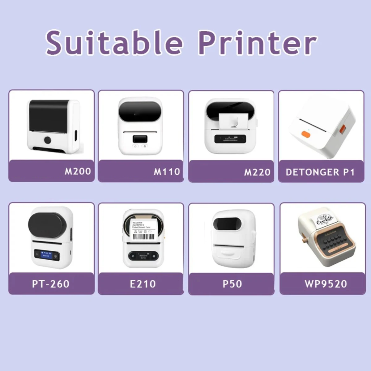 Label Sticker for Phomemo M110 M220 M221 M120 Mini Portable Printer 20-50mm Thermal Label Printer Stickers Pocket Labeling Maker