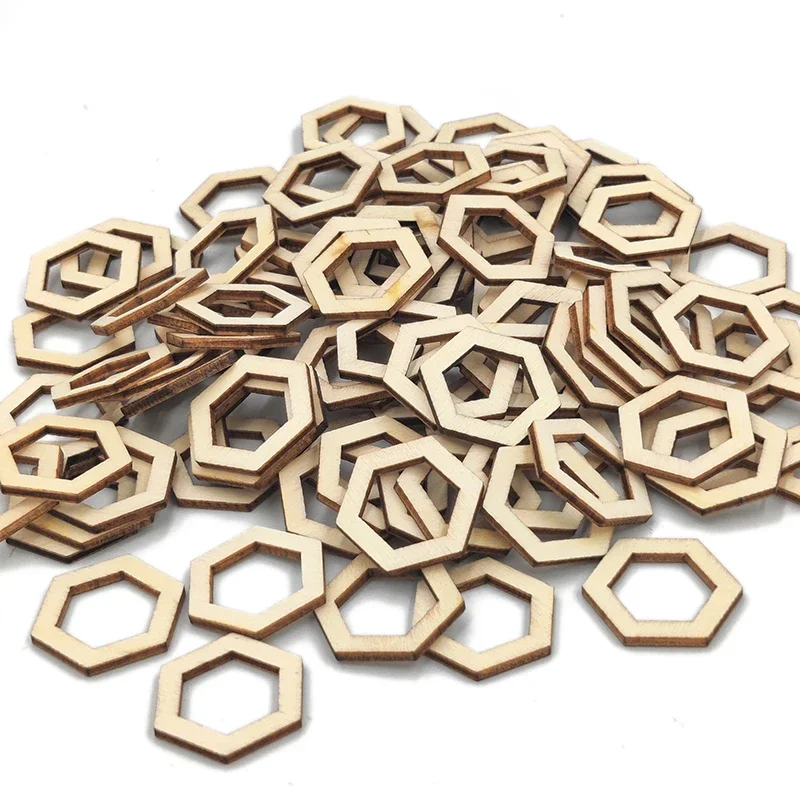 100 Stück Unlackierte Holzformen Zum Basteln - Blatt, Herz, Blume & Mehr, Perfekt Für DIY, Geschenkanhänger & Deko