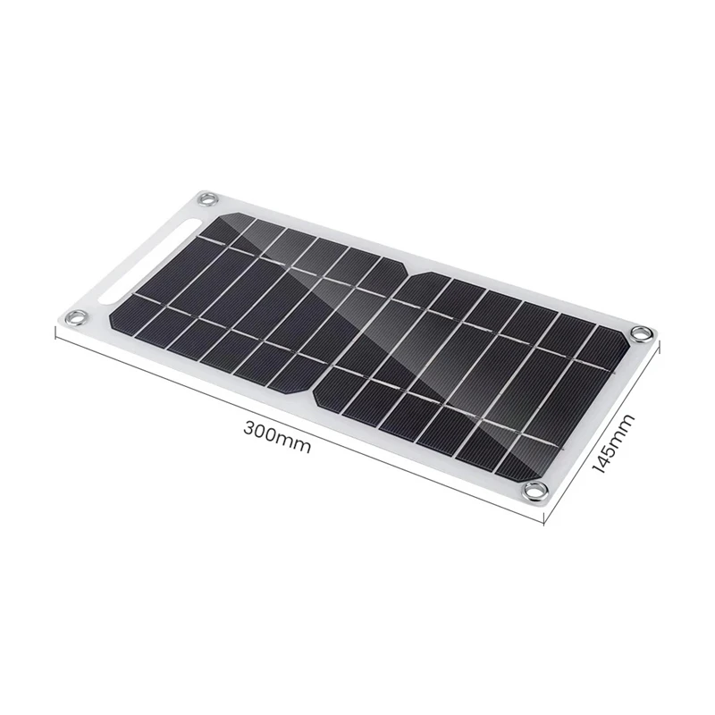 6.5V 30W Solar Panel with USB Waterproof Outdoor Hiking And Camping Portable Battery Mobile Phone Charging Bank Charging Panel 6