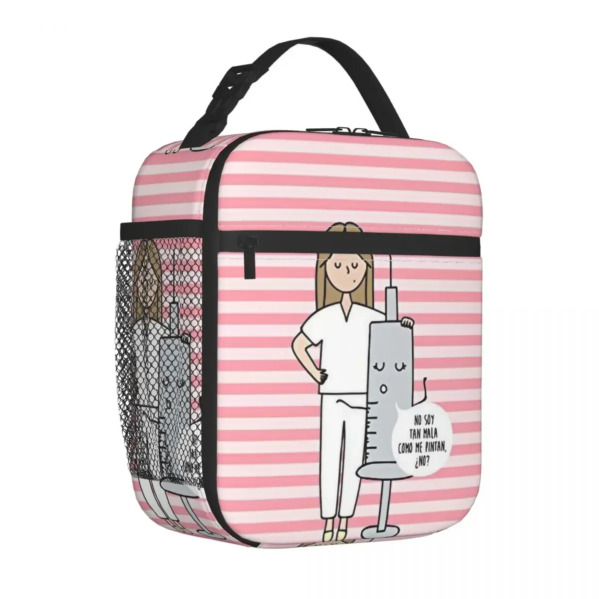

Insulated Cooler Lunch Bags Container Enfermera En Apuros Doctor Nurse Medical Lunch Box Tote Food Handbags for Kids Work Picnic