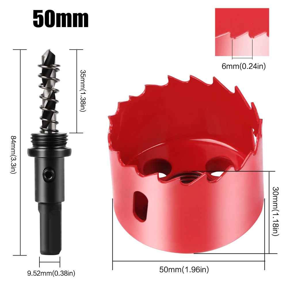 Bi-Metal Hole Saw HSS Drill Bit for Versatile Cutting (15-200mm)