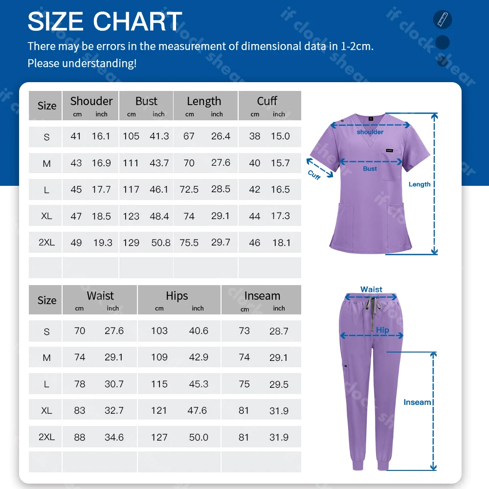 Unisex Doctor and Nurse Scrubs Jogger Sets Nursing Uniform Surgical Suit Women and Men Medical Nursing Surgery Uniform