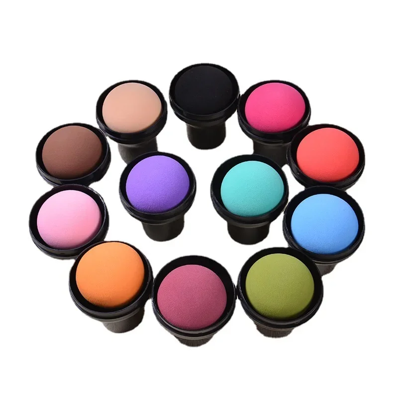 Mushroom Head Puff Round Head Mushroom Puff with Handle Makeup Sponge Foundation Mushroom Head Makeup Tools Wholesale 5