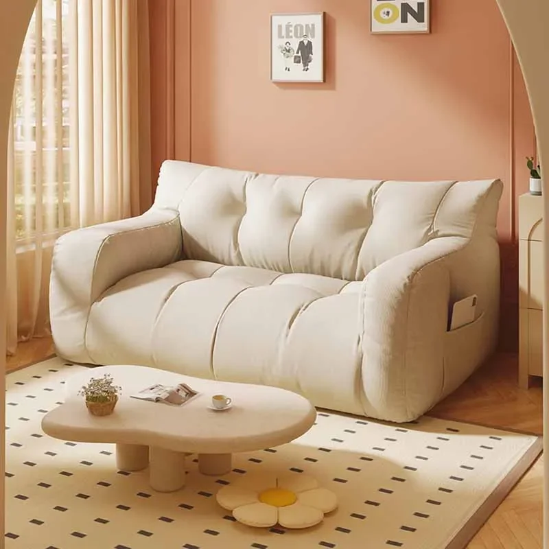 

Lounge Modern Lazy Sofa Double Nordic Floor Minimalist Bean Bag Designer Elegant Canape Salon De Luxe Living Room Furniture