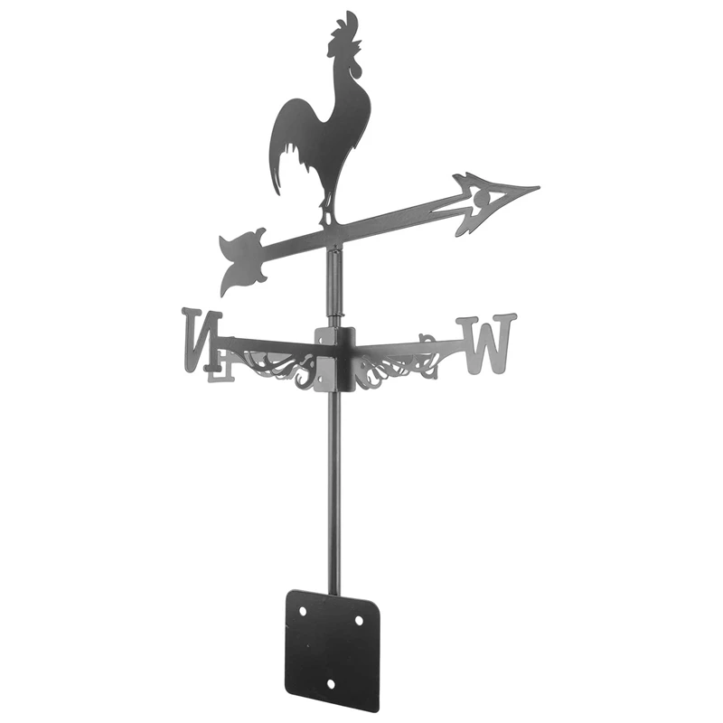 

Rooster Weather Vane - Retro Cockerel Weathervane Silhouette - Decorative Wind Direction Indicator For Outdoor Yard Farm