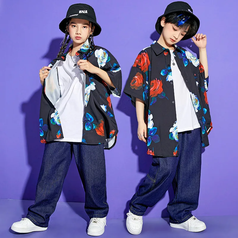 

New Jazz Dance Costumes Fashion Cardigan Shirts Shorts Hiphop Suit Dancers Outfits Ballroom Hip Hop Dance Practice Wear