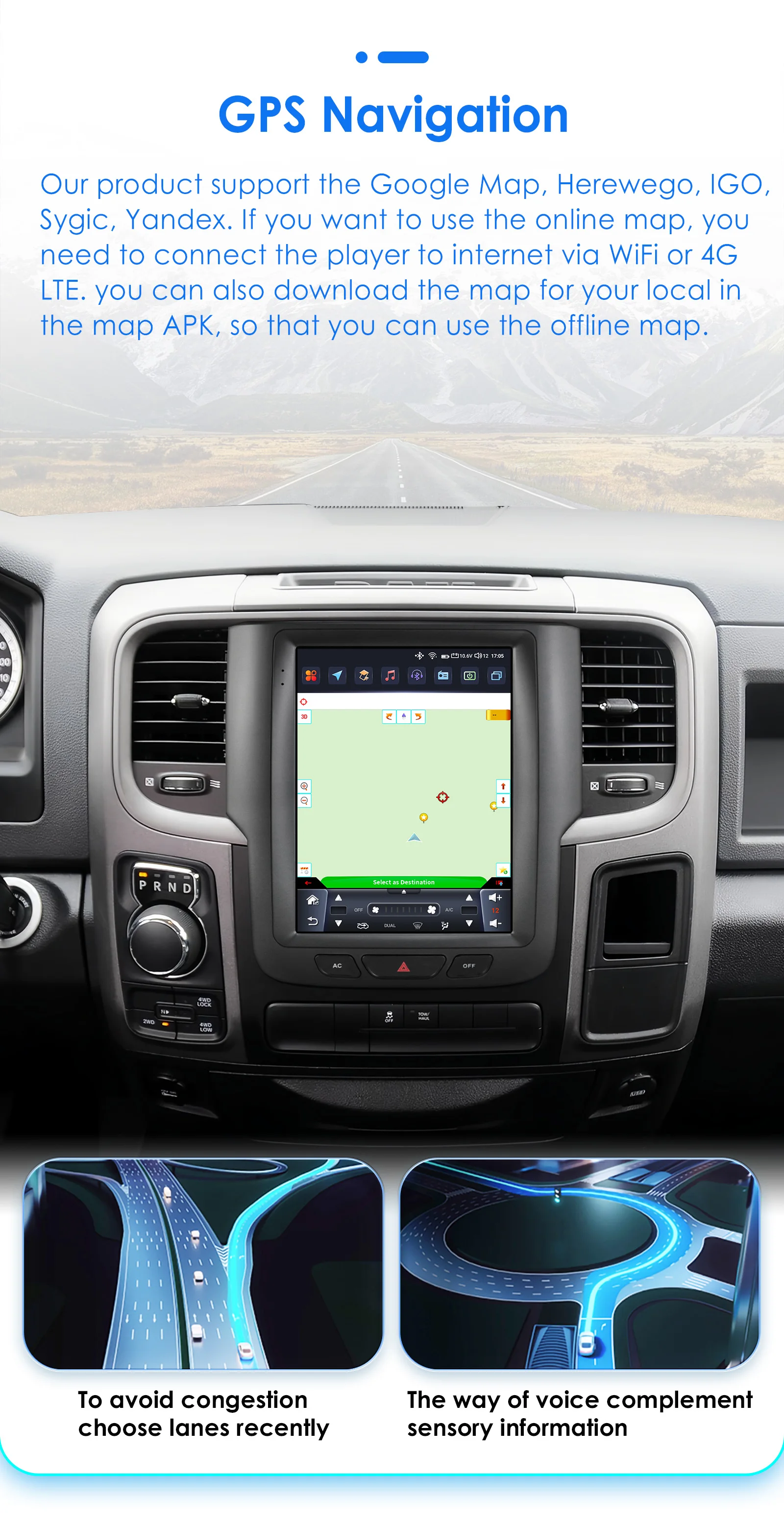 Hizpo Für Tesla Stil Auto Radio Für Dodge Ram 1500 2500 3500 2013-2018 Drahtlose Carplay Auto Multimedia Video Player stereo 4G – Detail 23