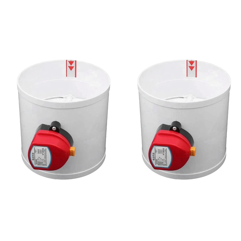 

HOT! 2Pcs 160Mm Air Damper Valve Electric Motorized Check Valve For 6 Inch Ventilation Solenoid Valve With Actuator 220V