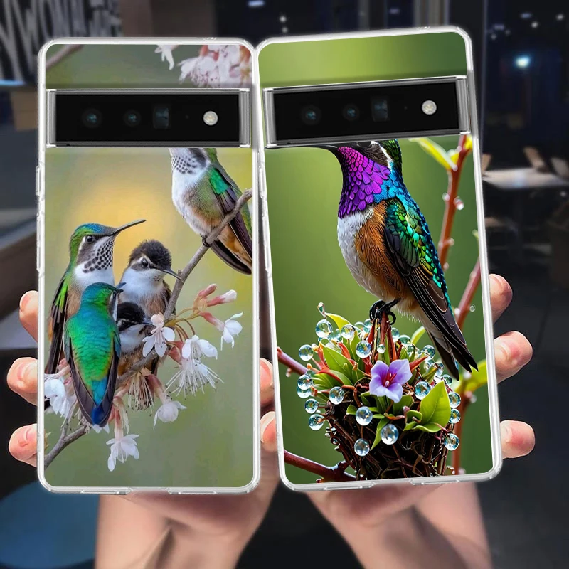 Transparent Soft TPU Hummingbird Phone Case Cover