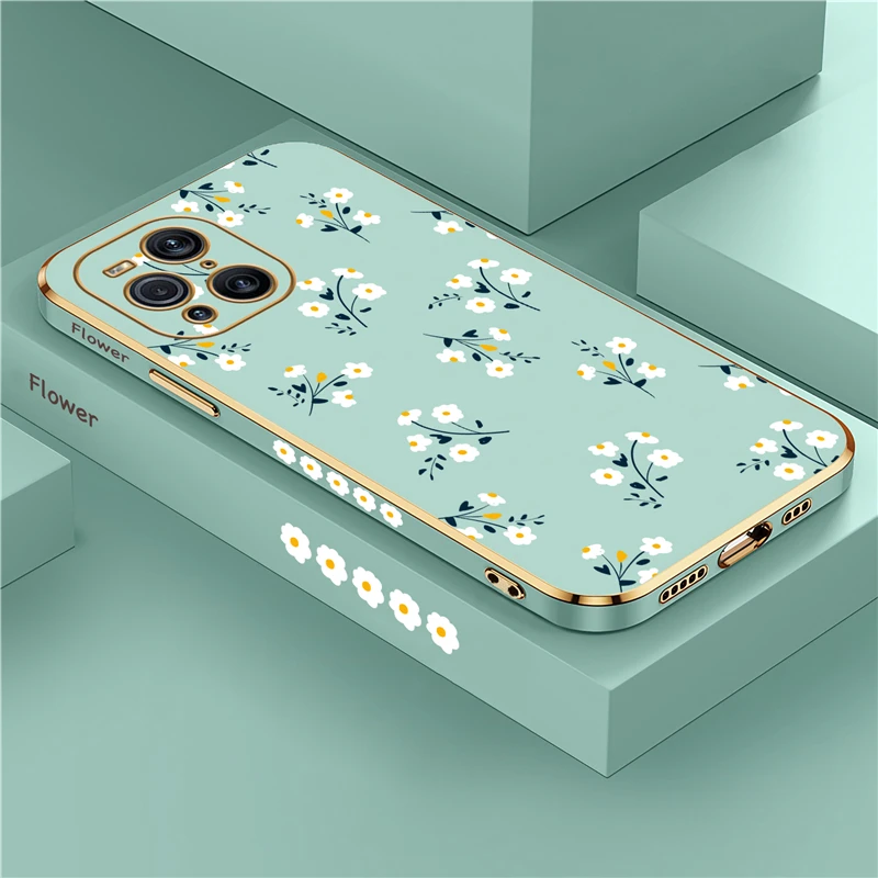 Luxury Flower Plating Silicone Soft Phone Case Cover