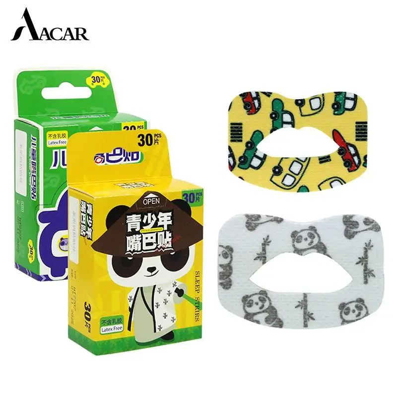 

30Pcs/Box Lip Nose Breathing Improving Patch Anti-Snoring Stickers For Child Teenager Night Sleep Mouth Correction Sticker Tape