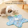 Cat Toys Interactive Hide and Seek Cat Toy with Bird Chirpping Motion Activated Moving Concealed Feathers Cats Kitten Teaser Toy 2