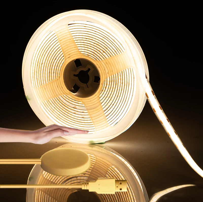 Description Picture 2 of item5V USB 1M 2M 3M 5M Dimmable COB LED Strip With Hand Sweep Touch Dimmer Switch For Kitchen Cabinet Wardrobe Cupboard Lighting