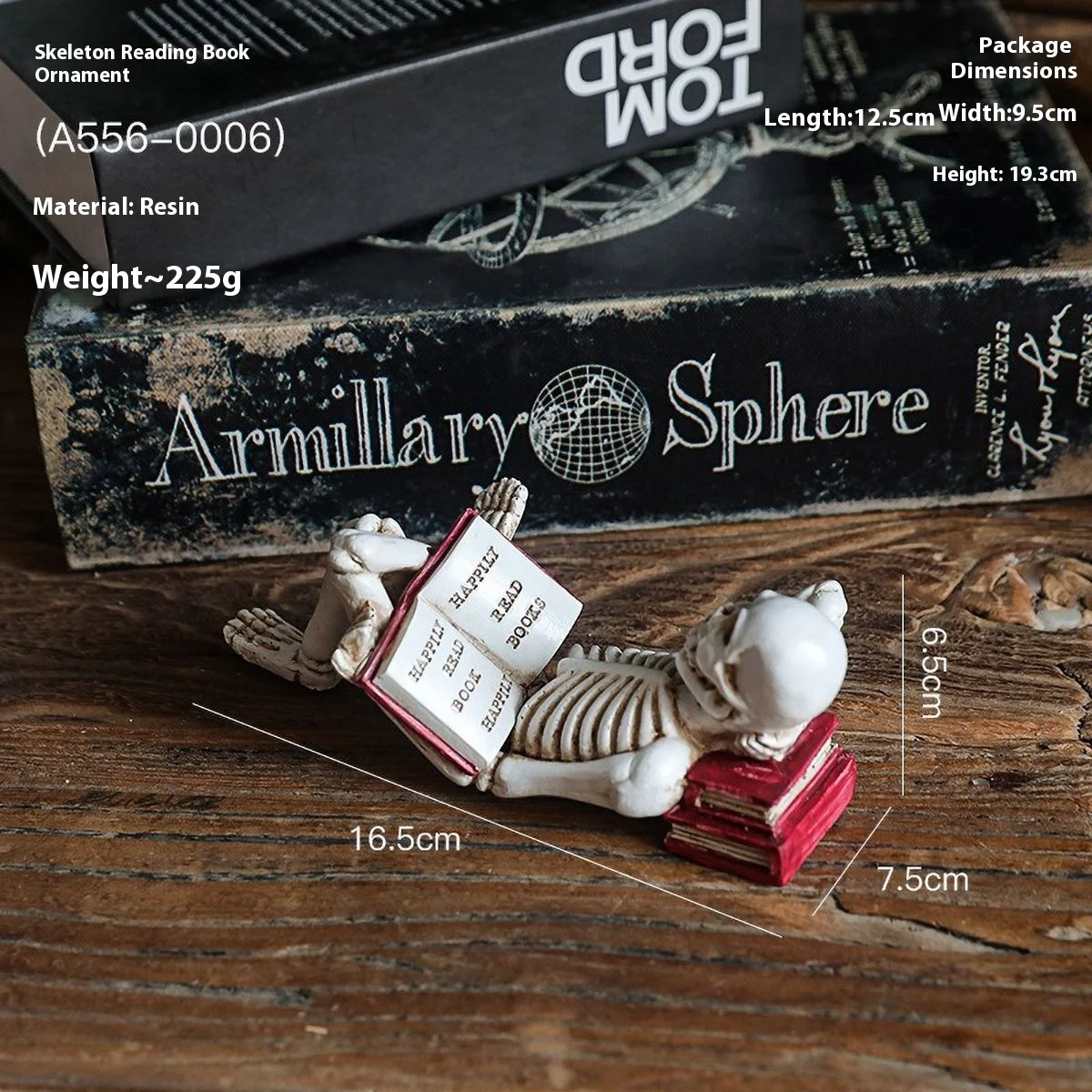 Nordic Book Lover Resin Sculpture - Minimalist Bookshelf and Desk Decor Ornament
