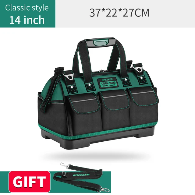 Greener Multi-Functional Electrician Tool Bag 1680D Oxford Cloth Multi-Pocket Waterproof Anti-Fall Storage Multi Hand Tools tool tote bag Tool Storage Items