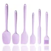 6Pcs Non-stick Silicone Spatula Set Heat Resistant Cream Spatula Scraper Spoon Brush With Stainless Steel Core Kitchen Utensils