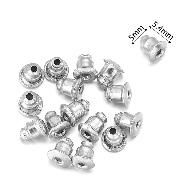 100-500pcs/Lot Rubber Ear Backs Stopper Earnuts Stud Earring Back Supplies For DIY Jewelry Findings Making Accessories Wholesale Rhodium