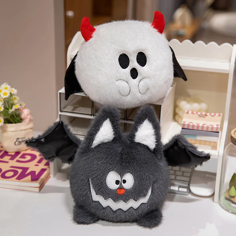 Halloween Pumpkin Bat Doll Holiday Plush Toys Lovely Soft Plant Stuffed Doll Holidays Props Birthday Gift Decor Throw Pillow 6