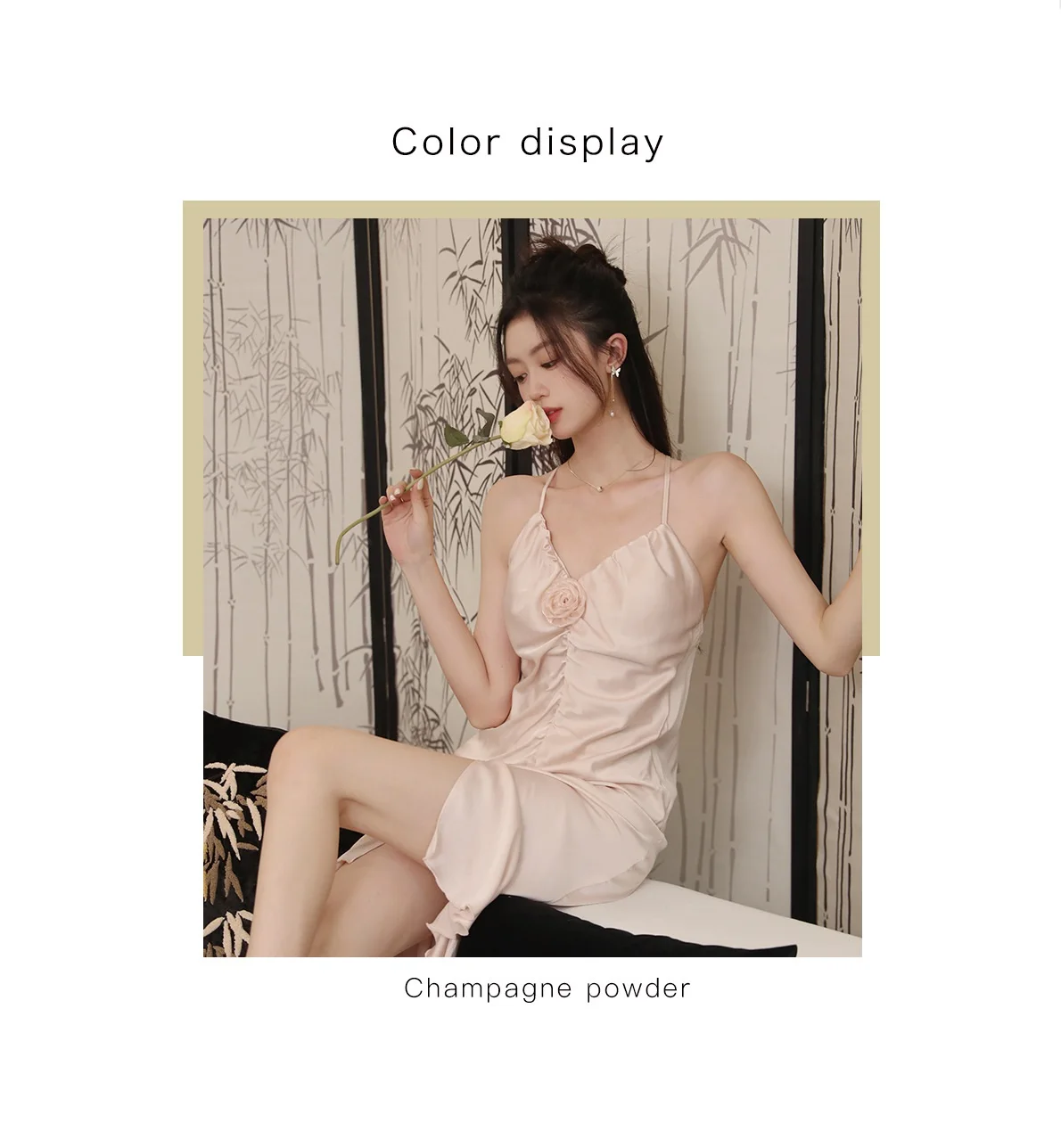 Women pajamas Summer sexy slip night dress Summer pajamas Cute girl home dress
