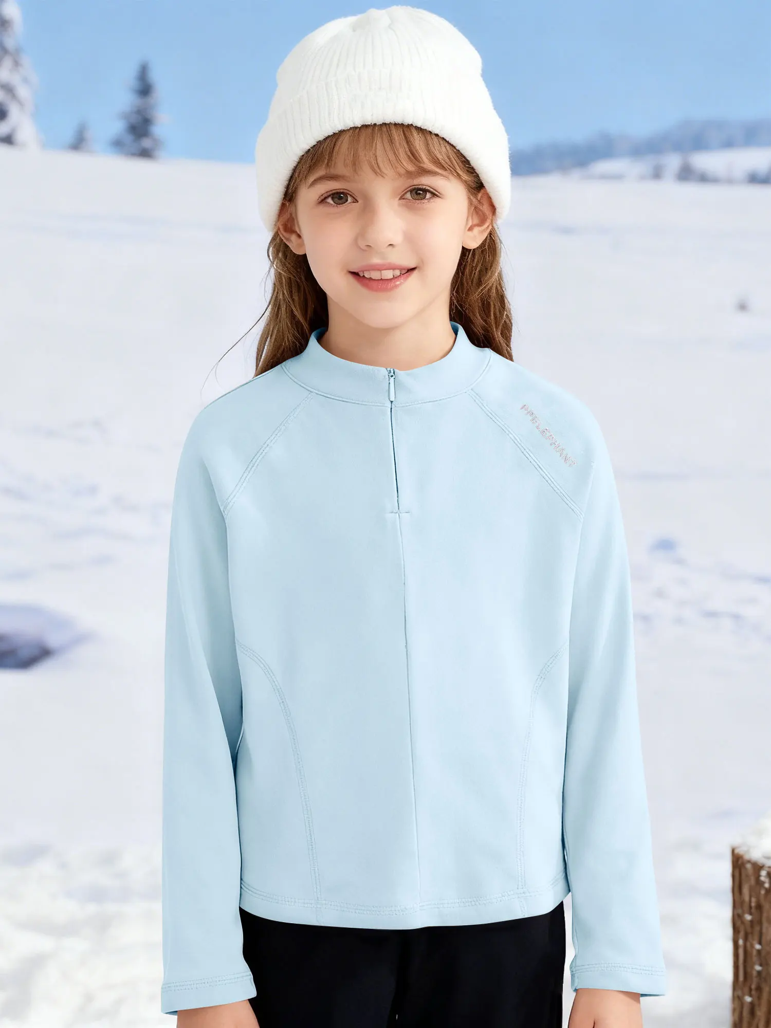 Girls Thermal Tops Kid Pullover Long Sleeve Solid Color T-Shirt Undershirt Base Layer Child Yoga Pilates Workout Running Clothes 18 S8c183805c8214611ac1aba1d0c24ebf21
