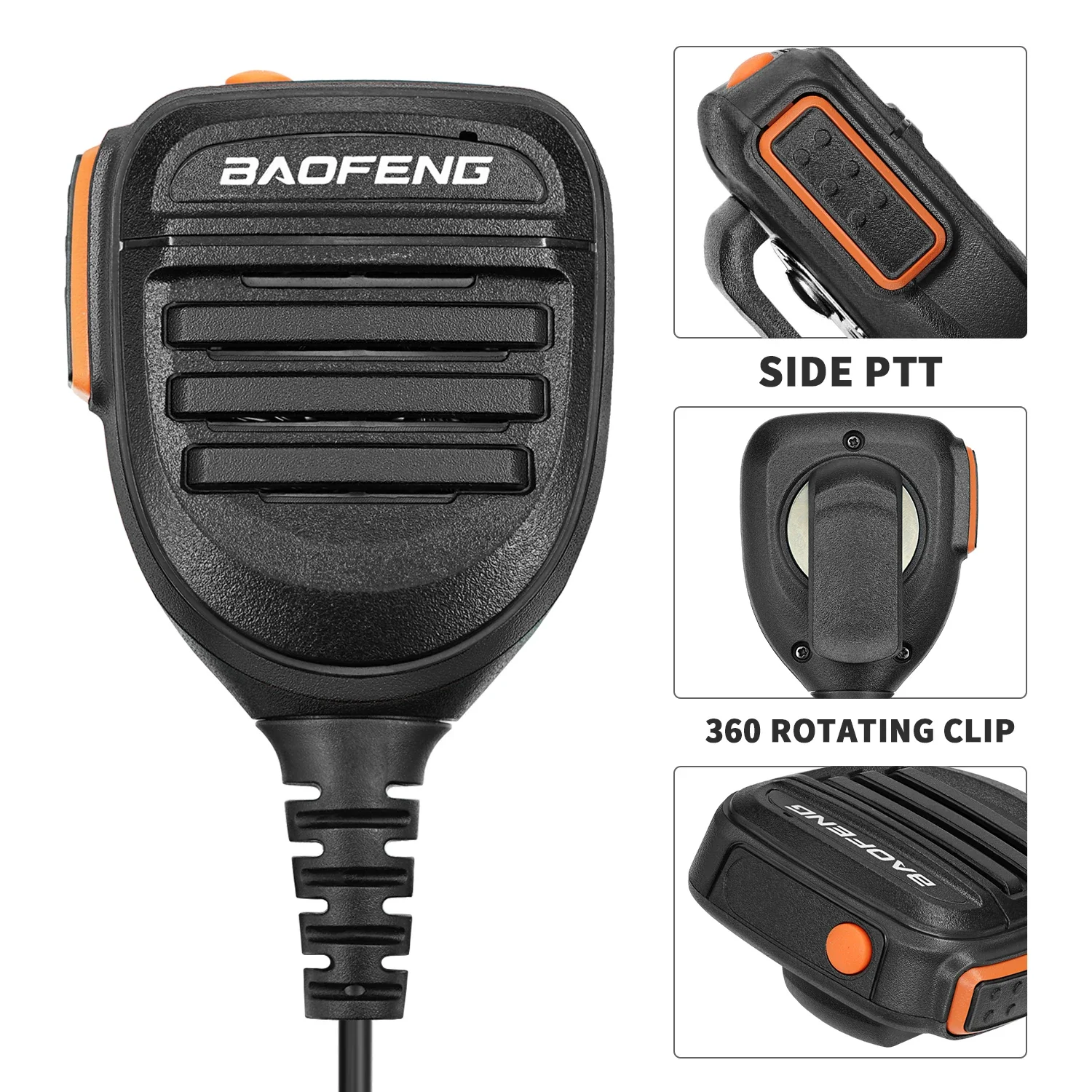 Baofeng Walkie Talkie Speaker Microphone PTT Shoulder Mic Portable for Baofeng 888S UV-5R Walkie Talkie,Radios Accessories 3