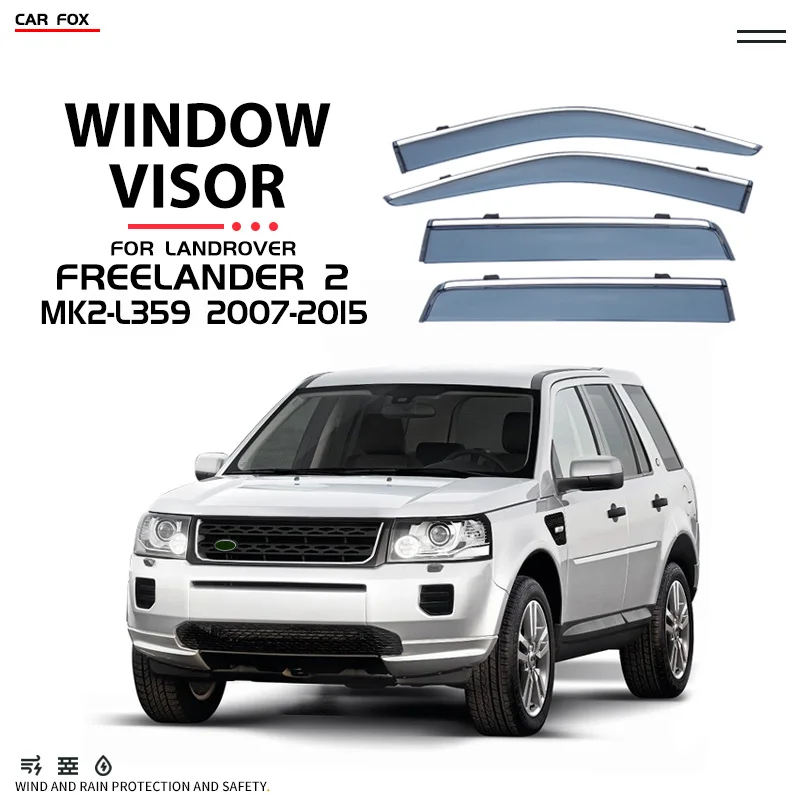 Per Land Rover Freelander 2 L359 2007-2015 Presente Visiera Per Finestra In Plastica Vent Shades Sun Rain Deflettore Guardv