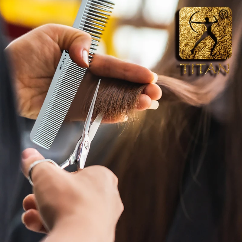 titan comb Professional Hair Comb Medium Cutting Comb Salon  Barber Styling Brush Tool white hair comb 6