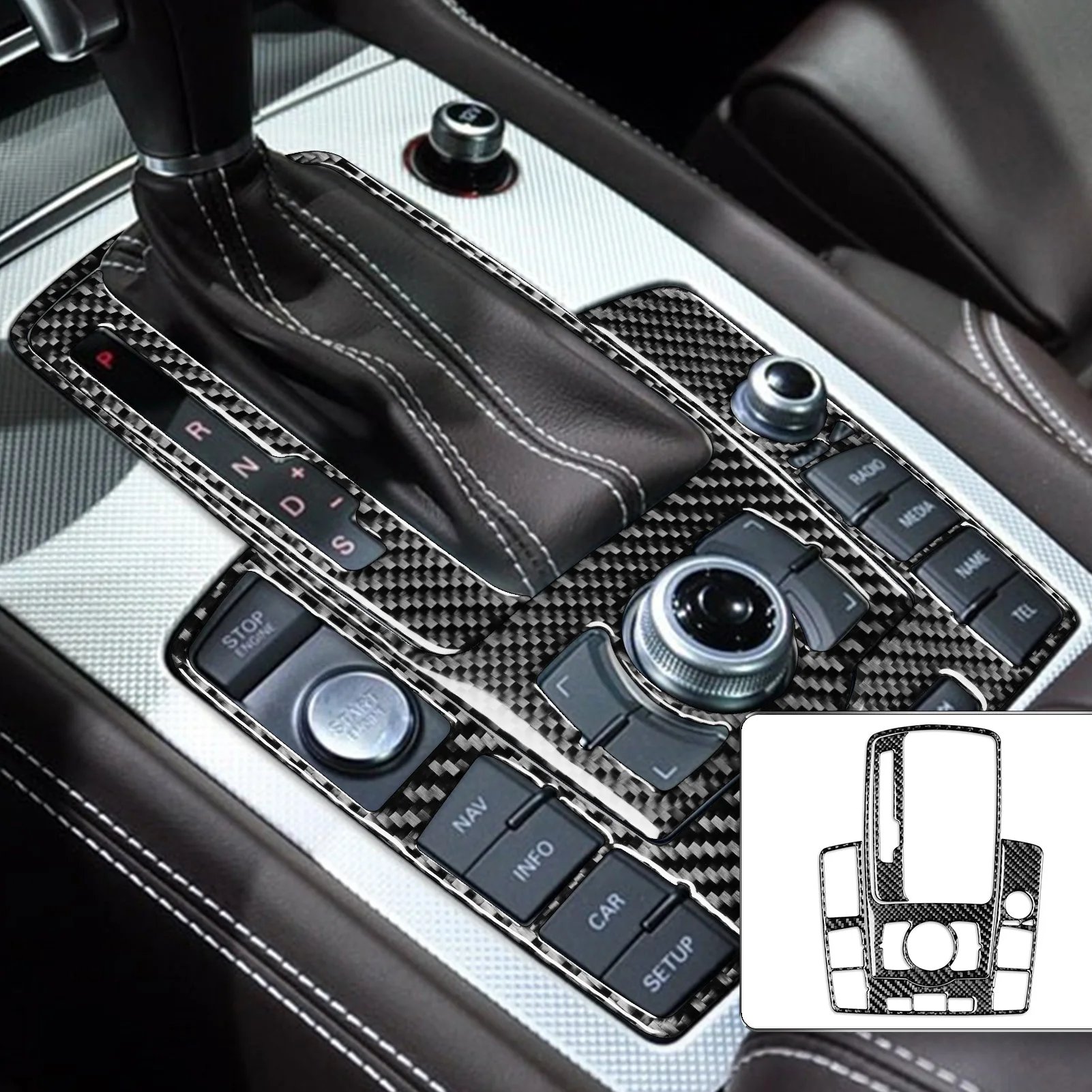 Edelstahl Hinten Klimaanlage Vents Rahmen Dekoration Abdeckung Trim Für Audi  Q7 2008-2015 Auto Styling Innen Zubehör - AliExpress