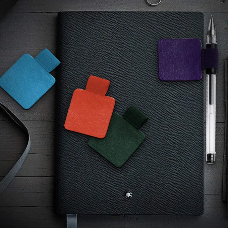 Pencil Clip PU Leather Pen Holder for Pencil Books Notebooks