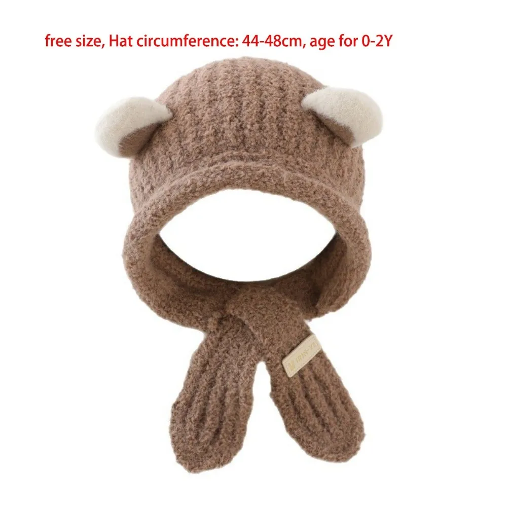 Warm Windproof Kids Hat Scarf Set for Outdoor Sports