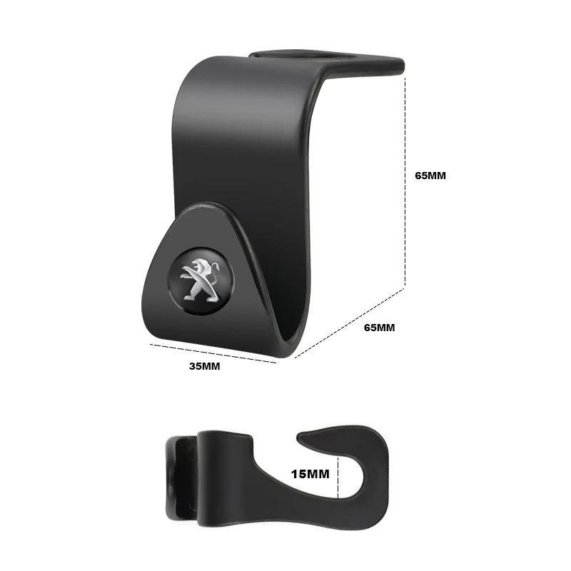 2Pcs Car Interior Portable Seat Back Hooks For Peugeot 207 308 208 407 107 3008 406 408 807 607 508 5008 108 205 106 4008 301