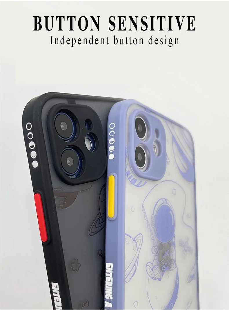 Cartoon Astronaut Hard Matte Case For Oneplus Nord 2 CE 5G Clear Cover For Oneplus 9 Pro 9R For One plus 9RT 1+9 8 1+8T 1+7T 6T samsung flip cover