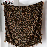 2023 Fashion Women Leopard Print Scarf 180*100cm Foulard Femme Leopard Stole Thin Warm Shawl Winter Cashmere Scarf Good Texture