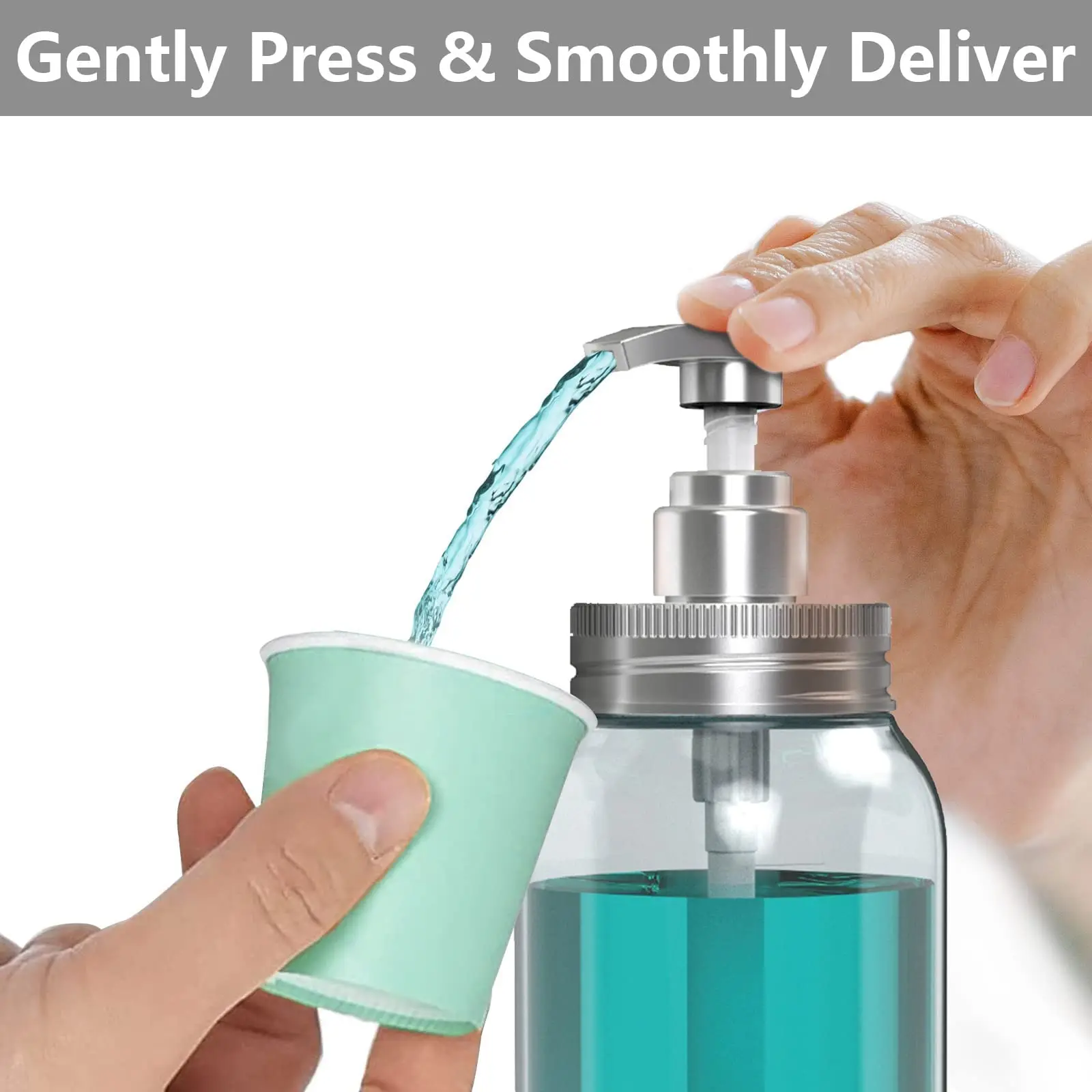 Mouthwash Dispenser with Cups Holder Bathroom Lavatory Plastic Mouth Wash Soap Liquid Dispenser Pump Refillable Storage 750ml mouthwash dispenser,mouthwash dispenser bottle