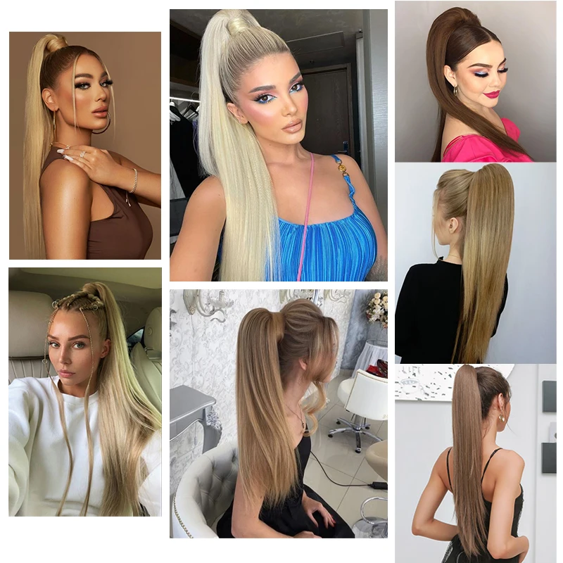 Synthetic Ponytail Extension Pony Tail With Hair Tie Long Yaki Straight Braiding Hair Ponytail DIY Braided For Women Daily Life clip in ponytail hair extension synthetic ponytail synthetic hair accessories clip in ponytail extensions