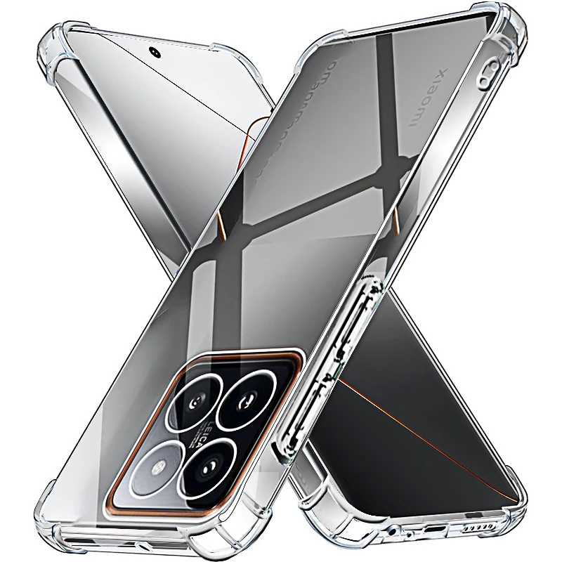 Custodia Trasparente Per Telefono Per Xiaomi 14 Pro 14 13 T 12T 11T 10T Pro Funda Capa Cover Posteriore Morbida Per Xiaomi 14 Pro 5G 13 T
