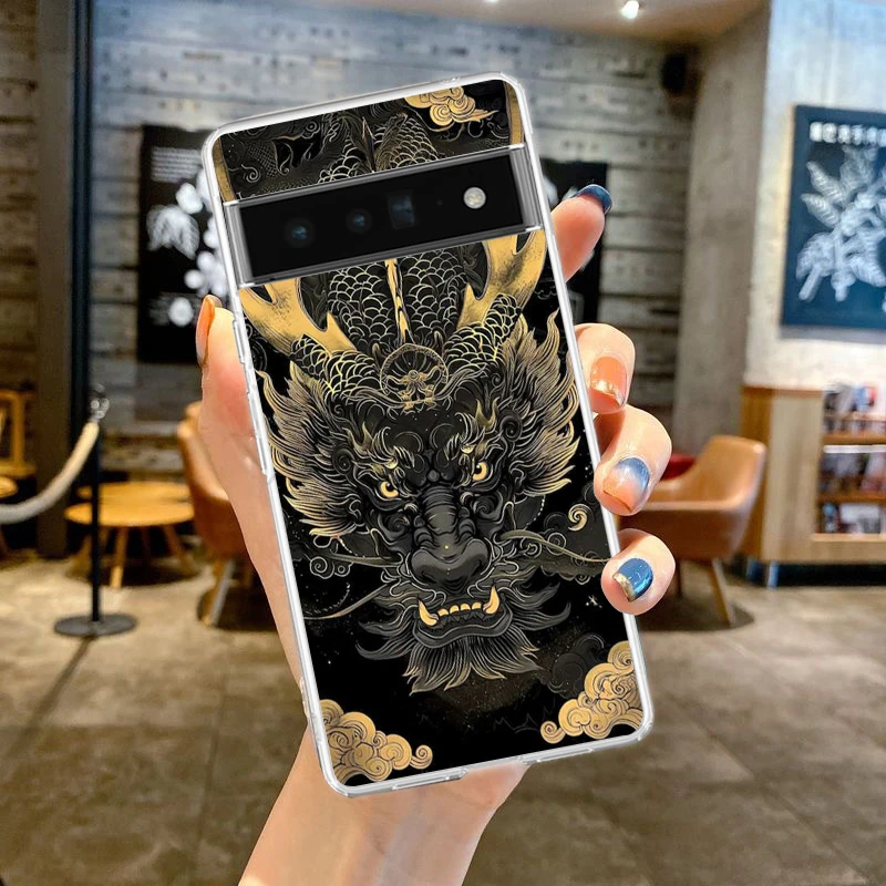 Clear Phone Case with Cool Animal Design - Soft TPU Tiger and Lion Cover