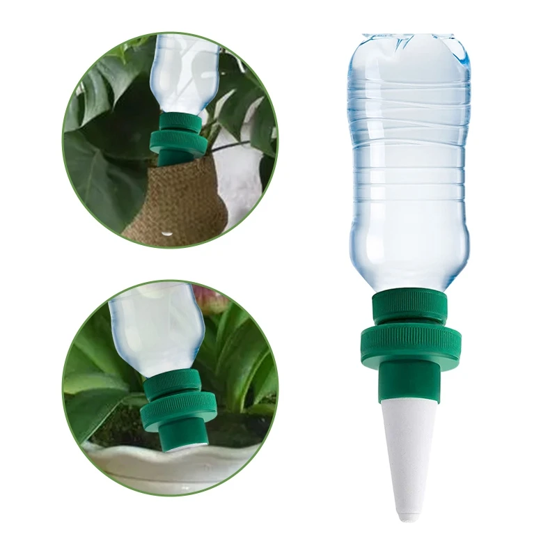 Self-Watering Dripper Head Automatic Drip Irrigation Watering Spike Bottle Nozzle Indoor Travel Potted Plant Waterers Can Device