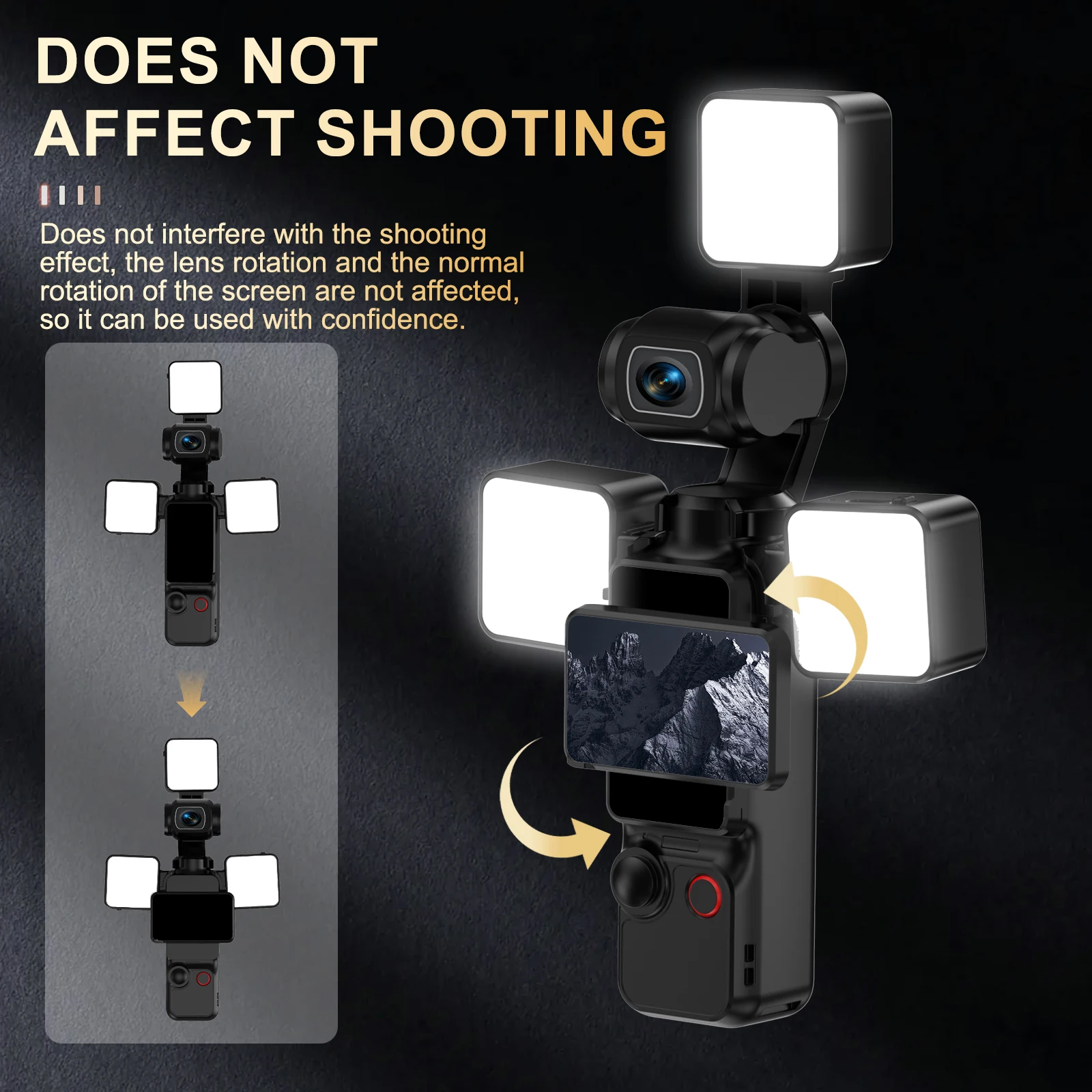 Kit Lumière Magnétique 3 Couleurs pour DJI Osmo Pocket 3