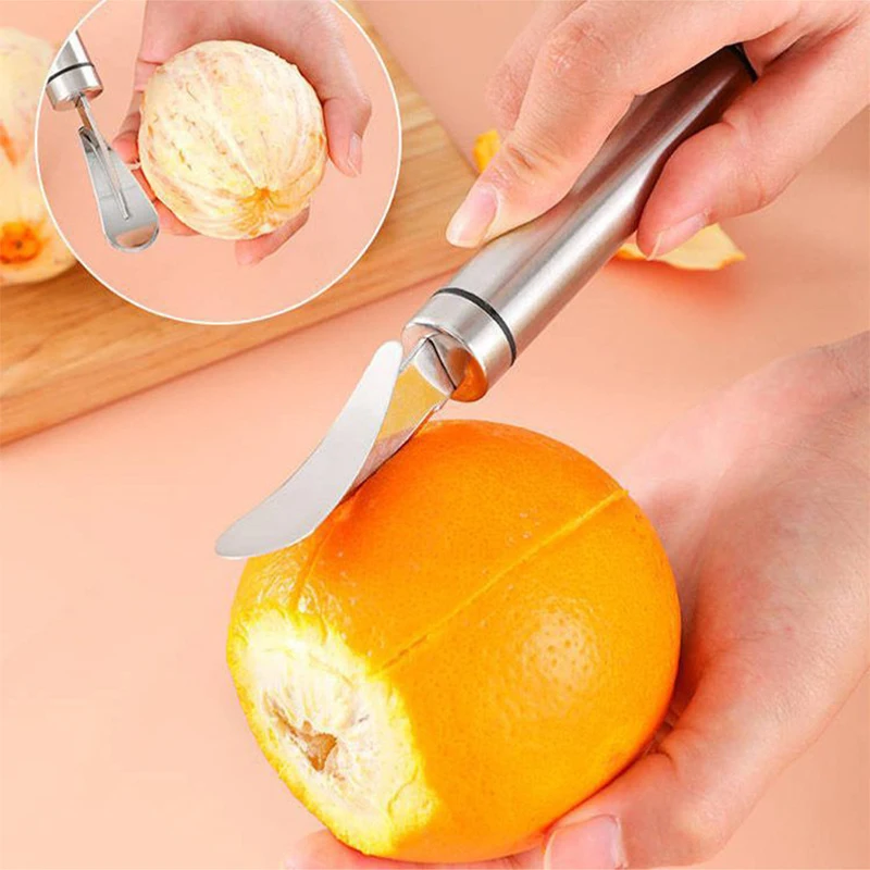 Orange Peeling Knife Stainless Steel Pomelo Opener Orange Pitaya Peeler Household Pomelo Knife Peeler Lemon Grapefruit