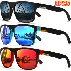 Black Polarized Square Sunglasses - Unisex Fashion Classic Driving Shades (3PCS 2)