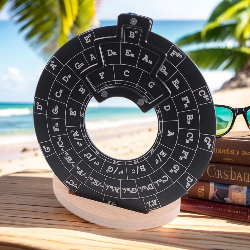 Circle-of-Fifths-Wheel-with-Stand-Holder-Circle-Wheel-Aluminium-Alloy ...
