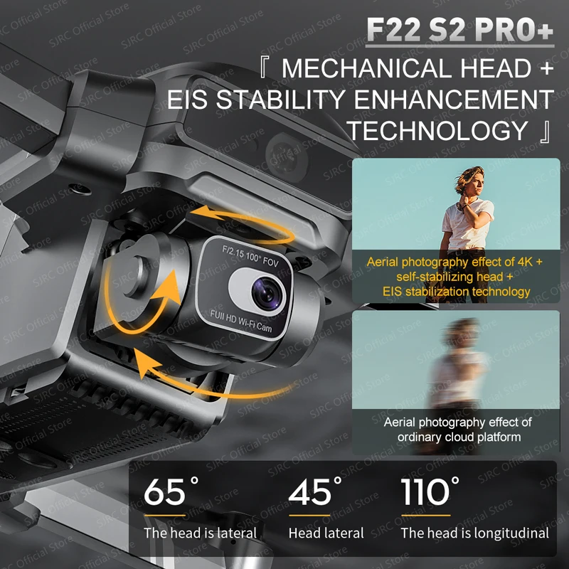 SJRC F22 S2 PRO +  4K  ī޶  ֹ ȸ 2  EIS , 5G  GPS, 6km FPV RC 