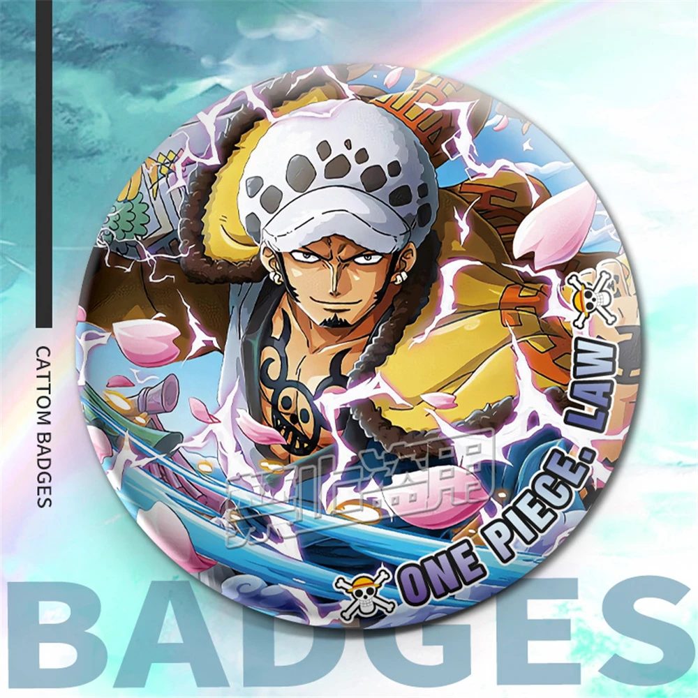 58mm Anime Luffy Sabo Ace Nami Zoro Law Robin Chopper Usopp