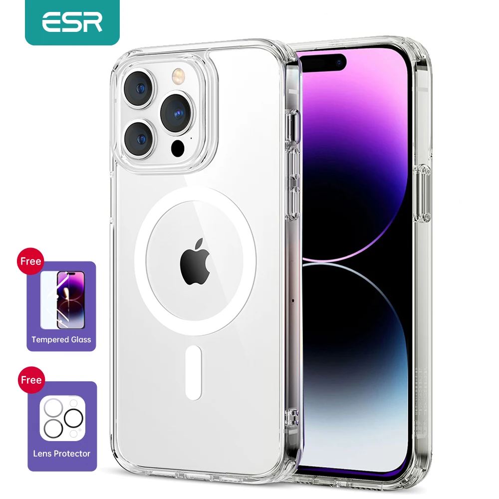 ESR for iPhone 14 Pro Case with HaloLock for Classic Hybrid MagSafe Case for iPhone 14 Pro Max Transparent  Cover for iPhone 14