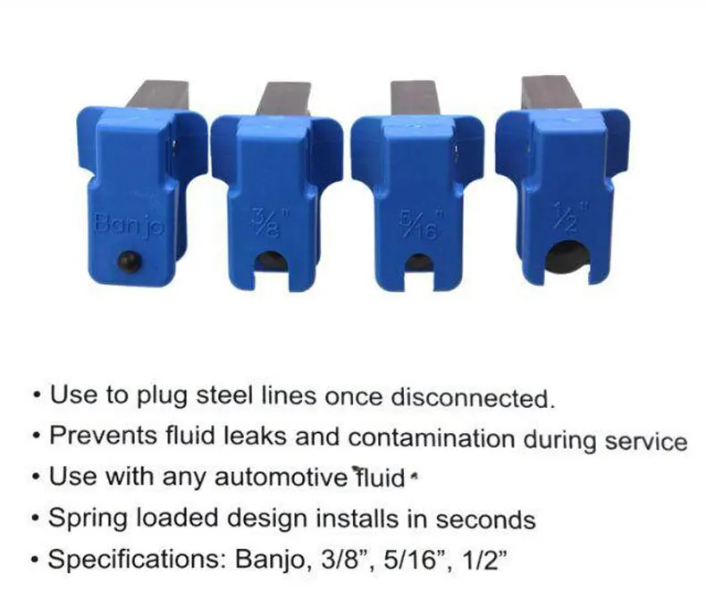 4 Pieces Brake Hose Clamp Car Brake Nozzle Clip Hose Clamp to Prevent Oil Leakage