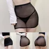 Sexy Women's Sheer Mesh Transparent Skirt Solid Black High Waist Lingerie Short Stretch Night Club Mini Skirts Woman Clothing 6