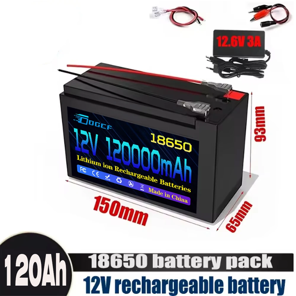🌤️️️ Versione aggiornata 2026 della batteria al litio-ferro-fosfato, campione di vendite, batteria al litio 12V 120Ah portatile ricaricabile - immagine 6